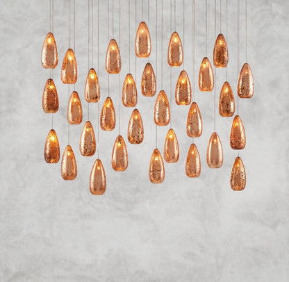 Edda Linear Glass Chandelier 48", 54"