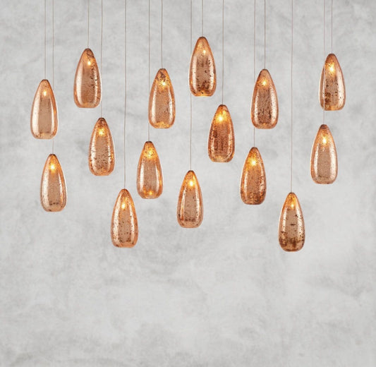 Edda Linear Glass Chandelier 48", 54"