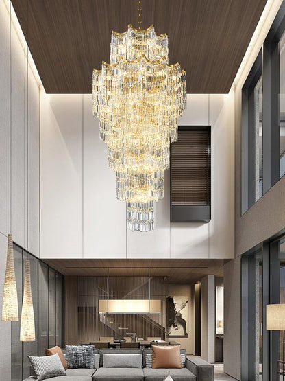 Elegant Crystal Chandelier for Duplex Villas