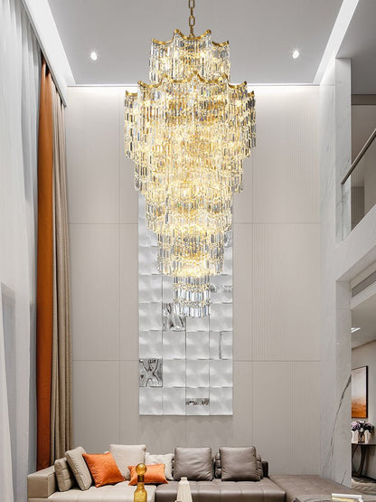 Elegant Crystal Chandelier for Duplex Villas
