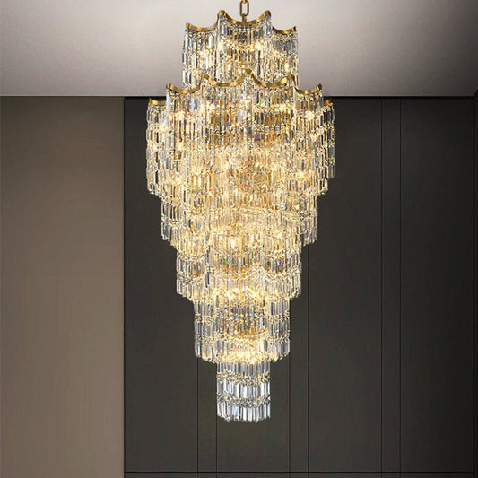 Elegant Crystal Chandelier for Duplex Villas