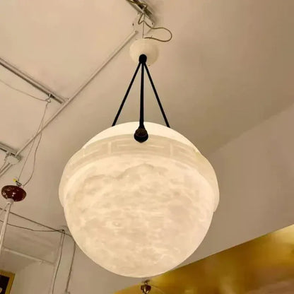 Elowen Round Globe Alabaster Pendant Light