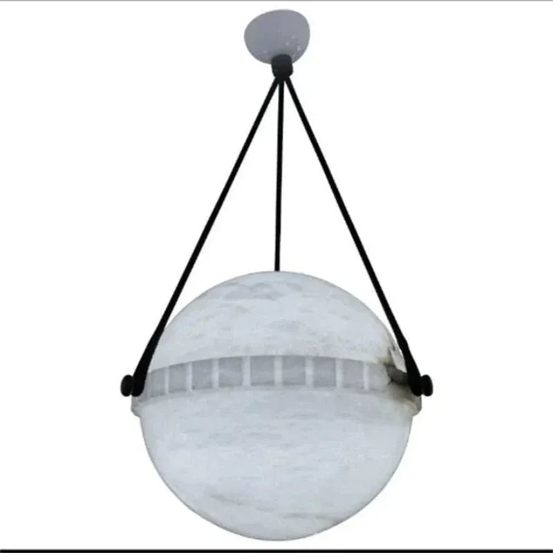 Elowen Round Globe Alabaster Pendant Light