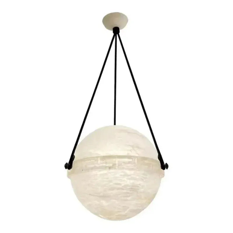 Elowen Round Globe Alabaster Pendant Light