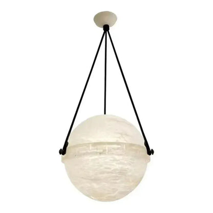 Elowen Round Globe Alabaster Pendant Light