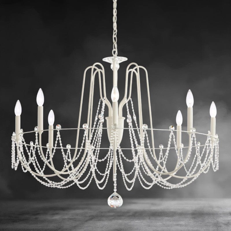 Esmeralda Single Tier Crystal Chandelier 37"