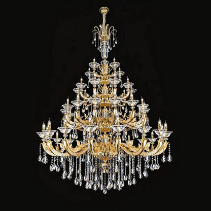 Eternal Baroque Revival Chandelier Series with Diamond-Inspired Crystal-Studded Light Arms