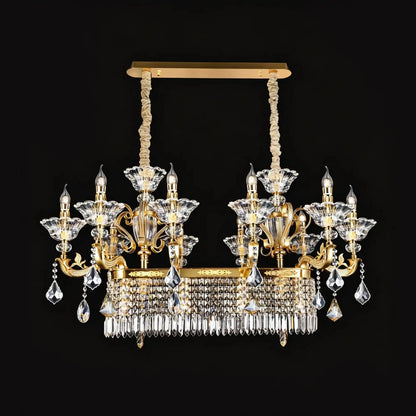Eternal Baroque Revival Chandelier Series with Diamond-Inspired Crystal-Studded Light Arms