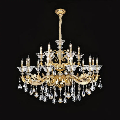 Eternal Baroque Revival Chandelier Series with Diamond-Inspired Crystal-Studded Light Arms