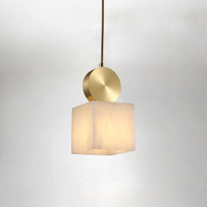 Etruscan-Inspired Alabaster Pendant Light – Handcrafted Stone Elegance