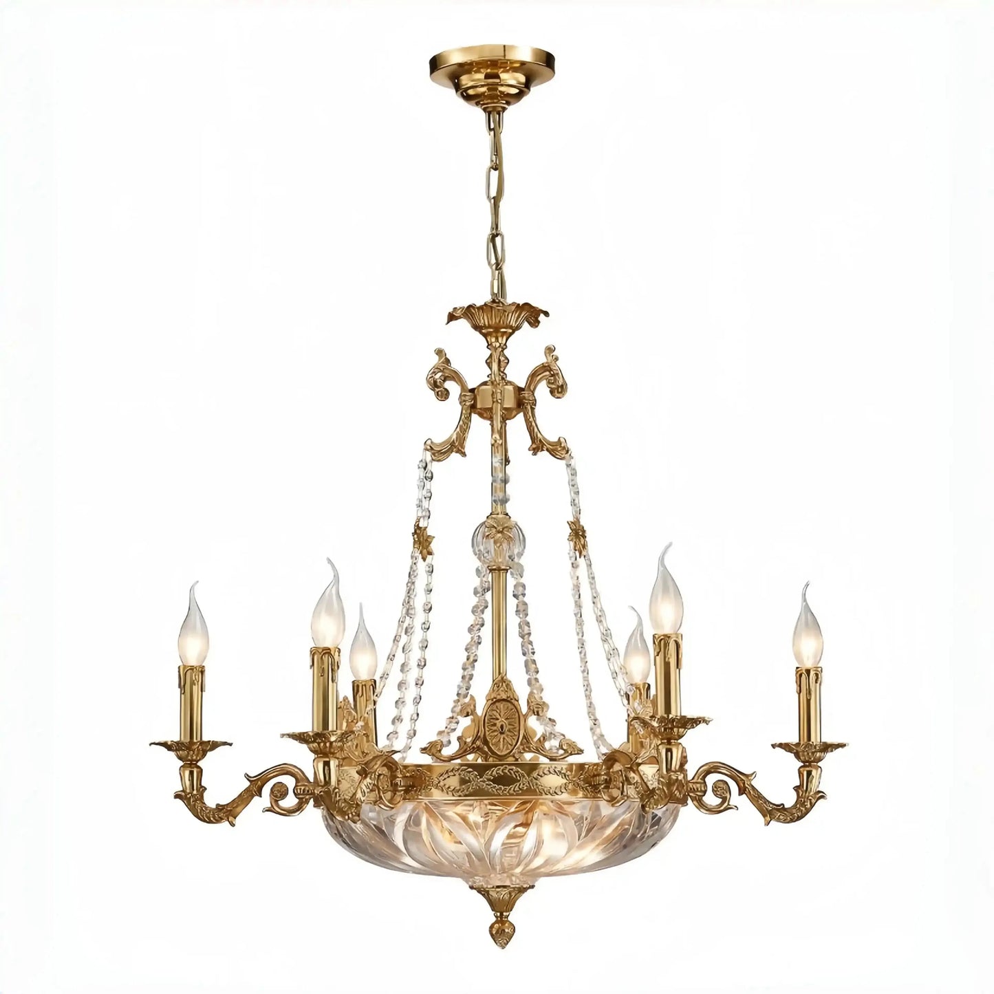 European Style Luxury Crystal Pendant Candle Chandelier for Living Room/Foyer/Entrys/Hallwayr
