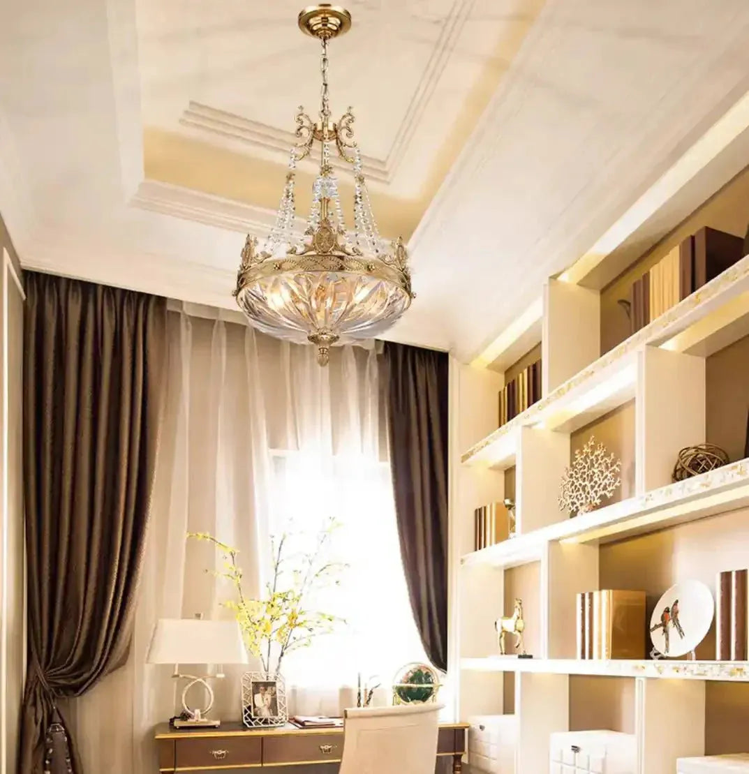 European Style Luxury Crystal Pendant Candle Chandelier for Living Room/Foyer/Entrys/Hallwayr