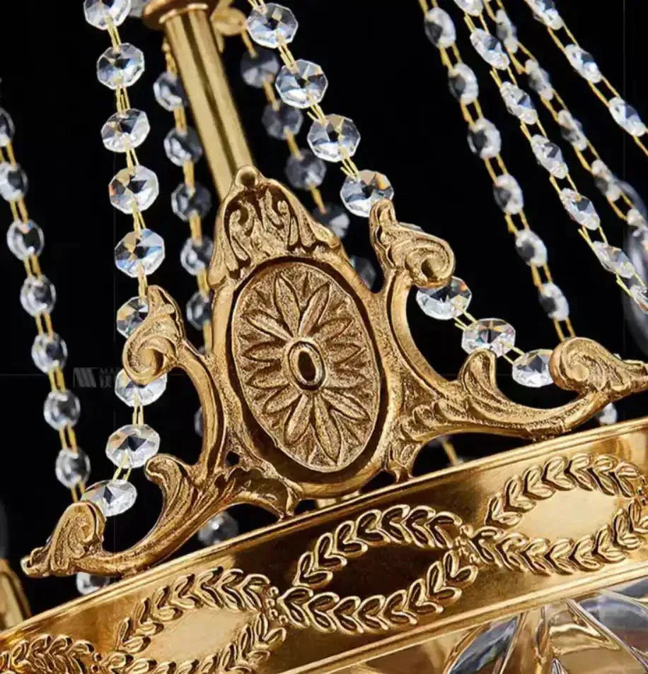 European Style Luxury Crystal Pendant Candle Chandelier for Living Room/Foyer/Entrys/Hallwayr