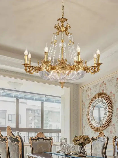 European Style Luxury Crystal Pendant Candle Chandelier for Living Room/Foyer/Entrys/Hallwayr