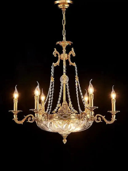 European Style Luxury Crystal Pendant Candle Chandelier for Living Room/Foyer/Entrys/Hallwayr