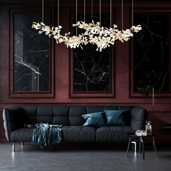 Extra Large Ceramic White Flower Chandelier in Artistic Branch Style for Spacious Living and Dining Room