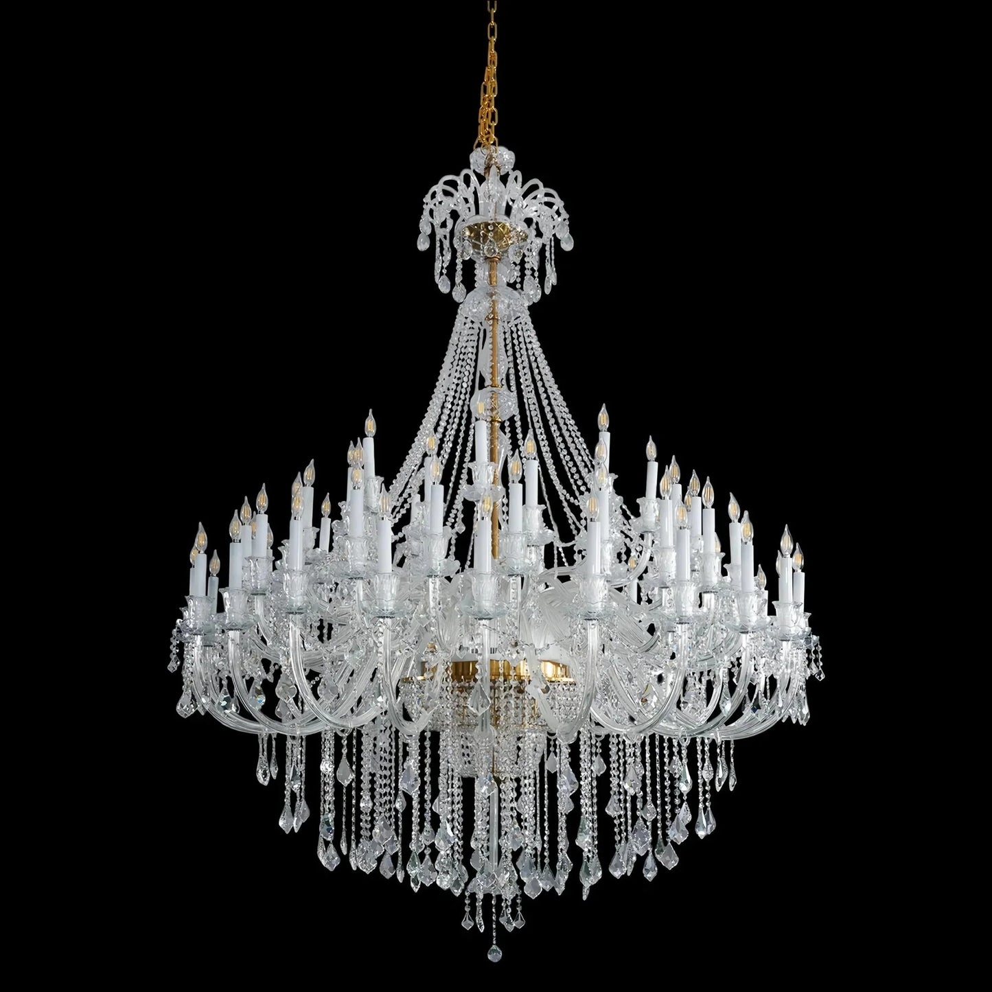 Extra Large Classic Traditional Crystal Chandelier 60/72/90 Lights for Showroom, Foyer , Wedding Hall
