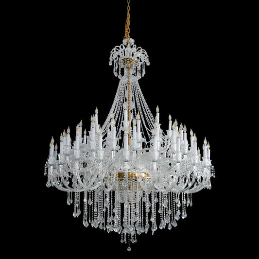 Extra Large Classic Traditional Crystal Chandelier 60/72/90 Lights for Showroom, Foyer , Wedding Hall