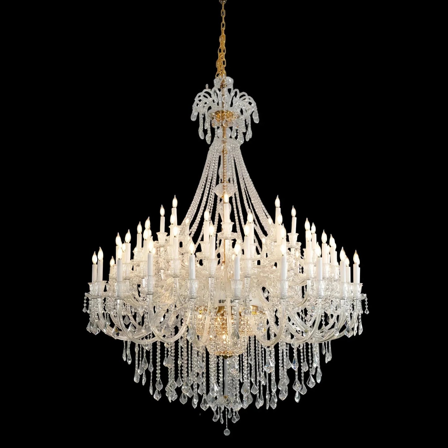 Extra Large Classic Traditional Crystal Chandelier 60/72/90 Lights for Showroom, Foyer , Wedding Hall