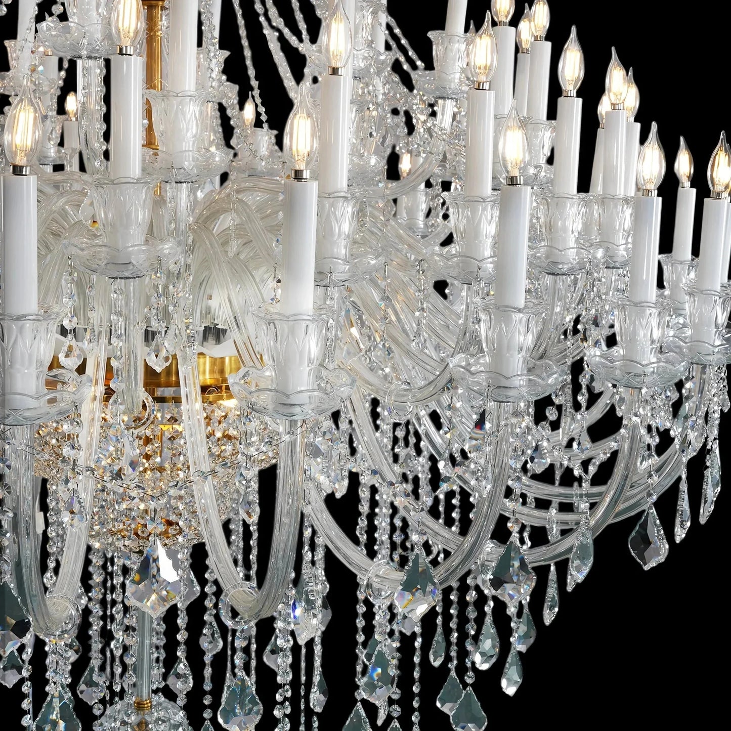Extra Large Classic Traditional Crystal Chandelier 60/72/90 Lights for Showroom, Foyer , Wedding Hall