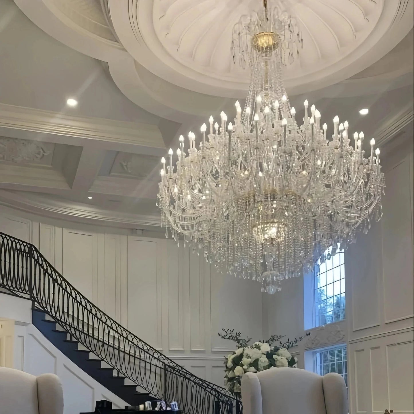 Extra Large Classic Traditional Crystal Chandelier 60/72/90 Lights for Showroom, Foyer , Wedding Hall