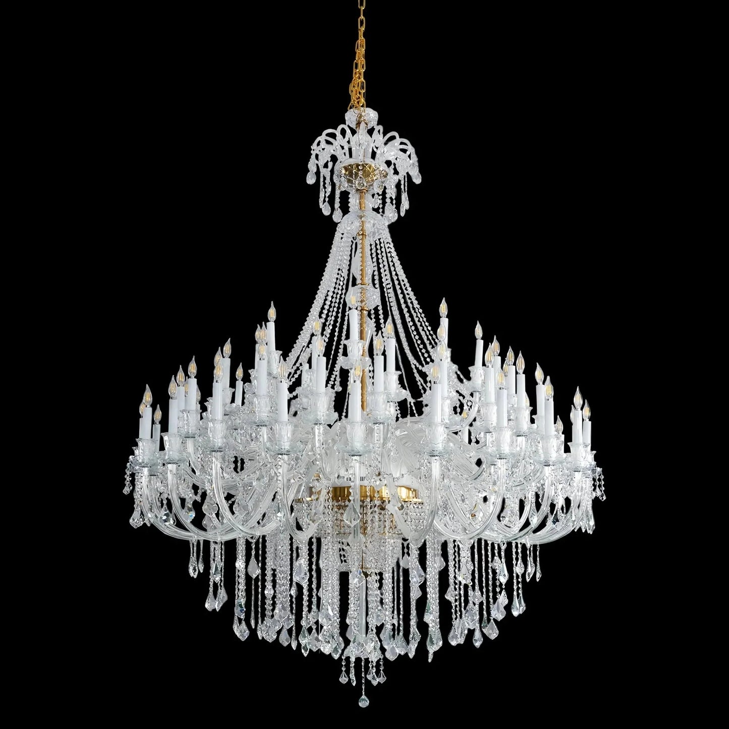 Extra Large Classic Traditional Crystal Chandelier 60/72/90 Lights for Showroom, Foyer , Wedding Hall