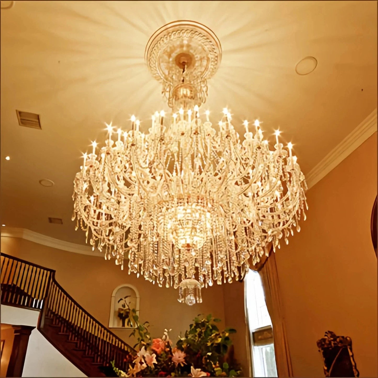 Extra Large Classic Traditional Crystal Chandelier 60/72/90 Lights for Showroom, Foyer , Wedding Hall