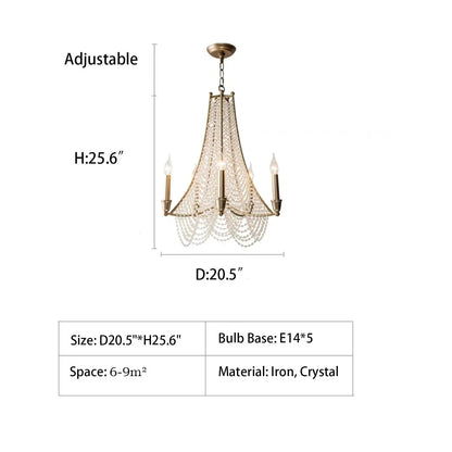Extra Large European Crystal Beaded Chandelier Candle Light for Stairs / Duplex / Villa