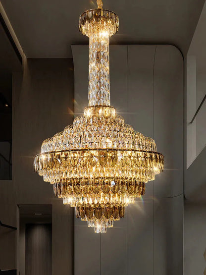 Extra Large Multi-tiered Empire Conical Funnel Crystal Chandelier for Big Hallway/Foyer/Staircase