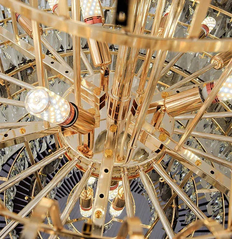 Extra Large Multi-tiered Empire Conical Funnel Crystal Chandelier for Big Hallway/Foyer/Staircase