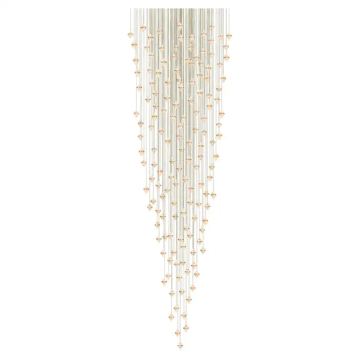 Gem Conical Cluster Alabaster Chandelier 150 Lights