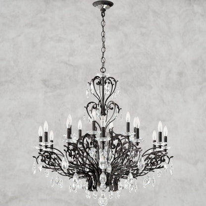 Filigrae Crystal Chandelier39"