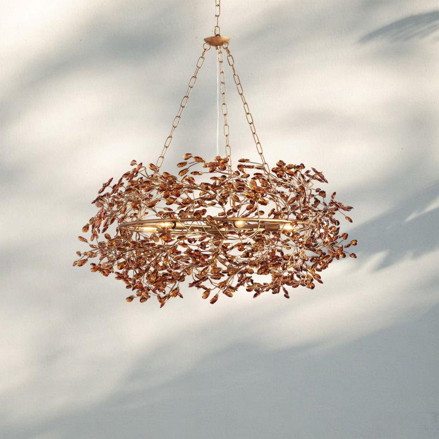 Fiore Crown Crystal Branch Chandelier 39" 48" 60“