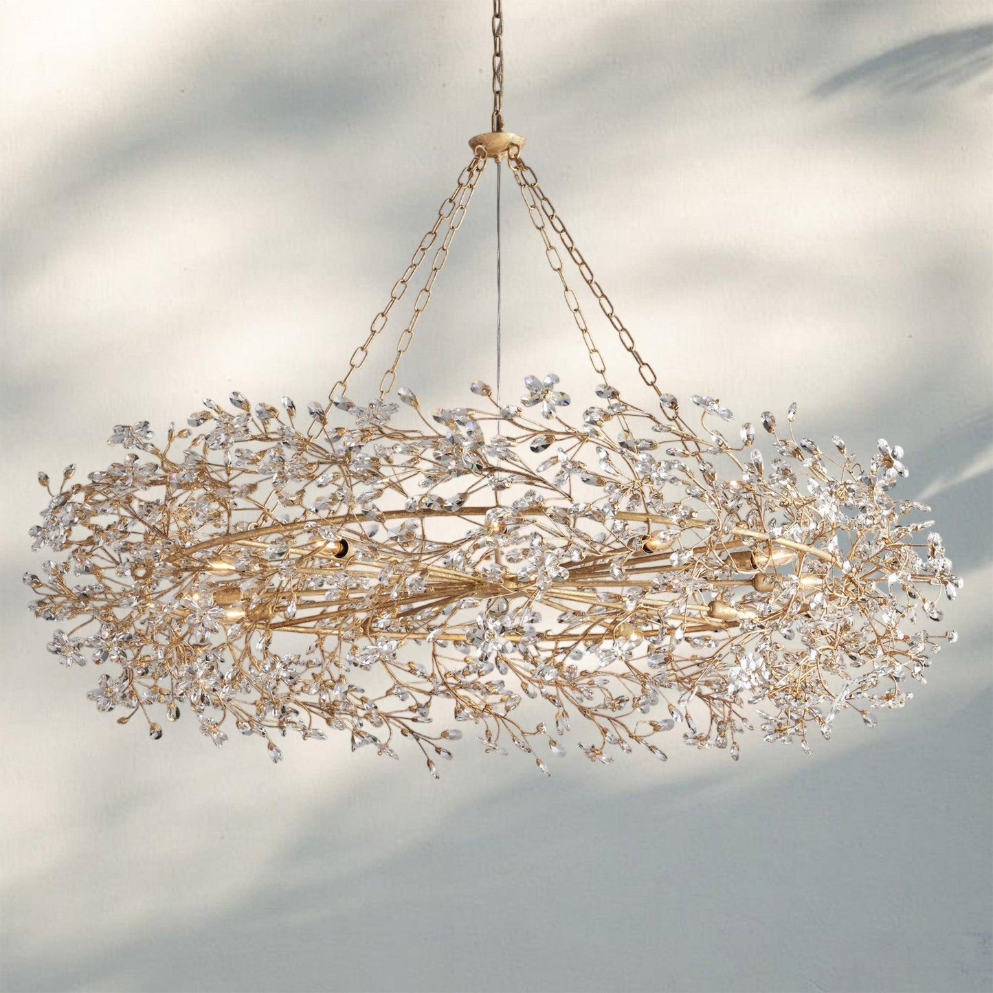 Fiore Crown Crystal Branch Chandelier 39" 48" 60“