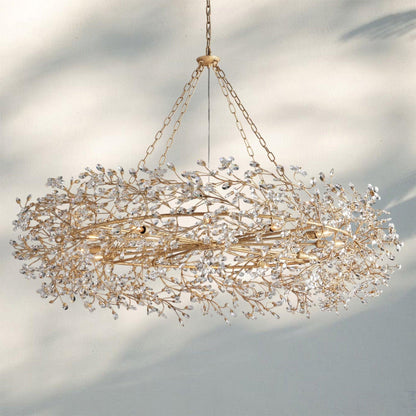 Fiore Crown Crystal Branch Chandelier 39" 48" 60“
