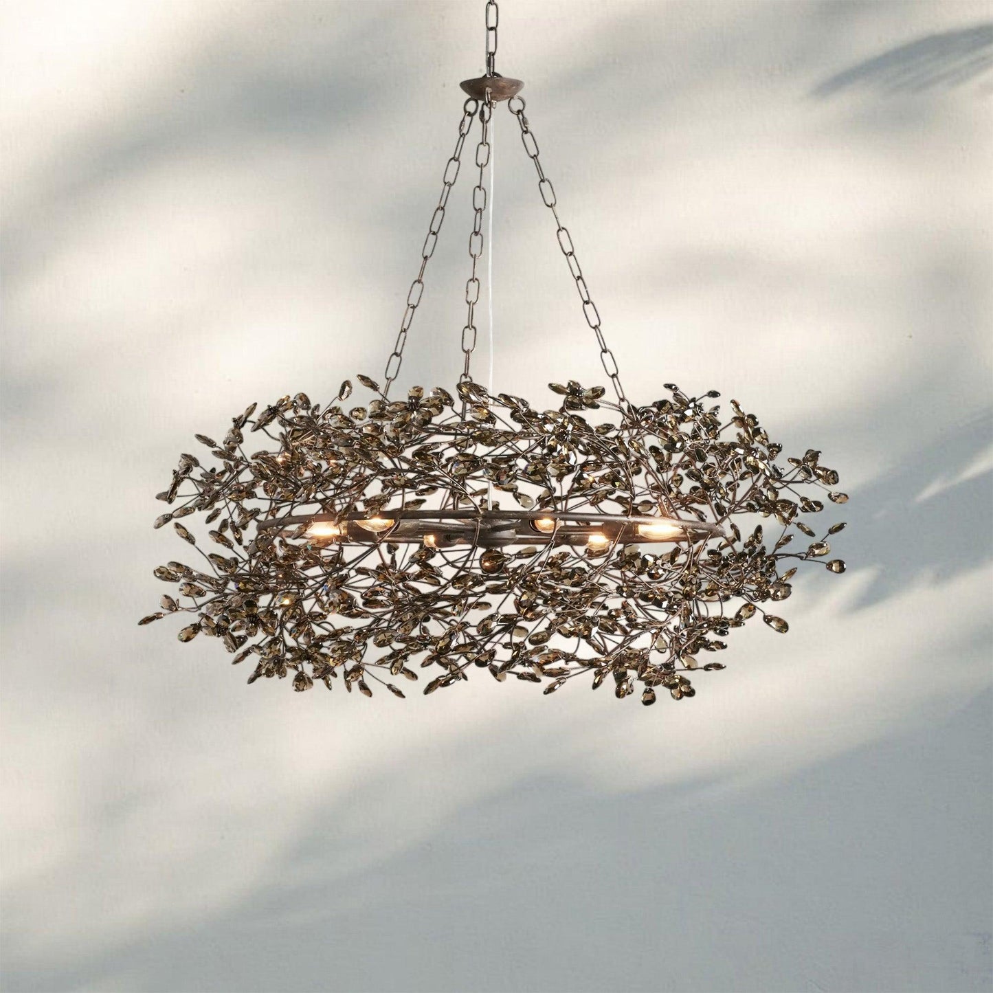 Fiore Crown Crystal Branch Chandelier 39" 48" 60“