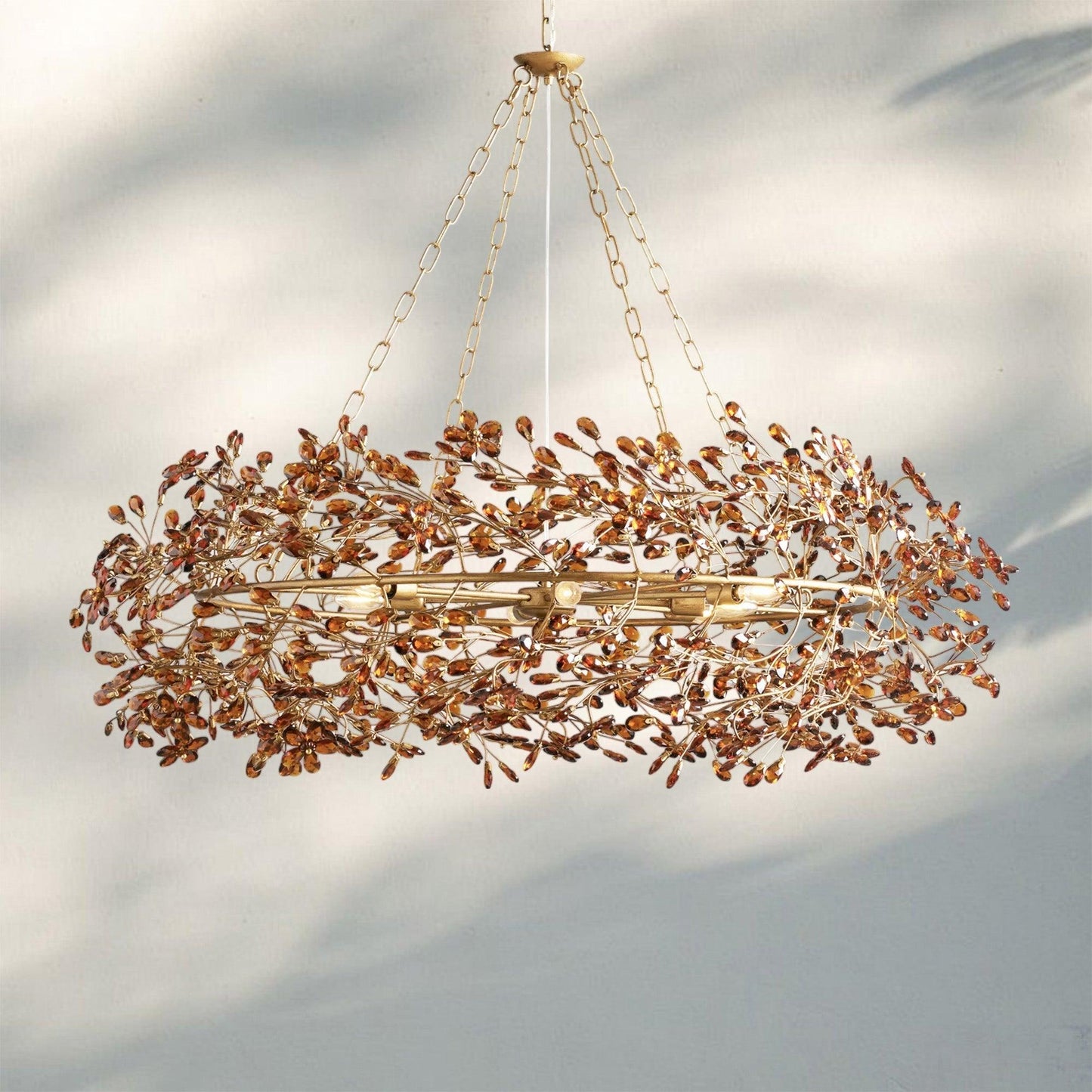 Fiore Crown Crystal Branch Chandelier 39" 48" 60“
