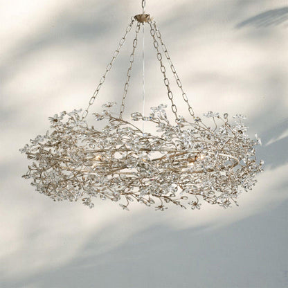 Fiore Crown Crystal Branch Chandelier 39" 48" 60“