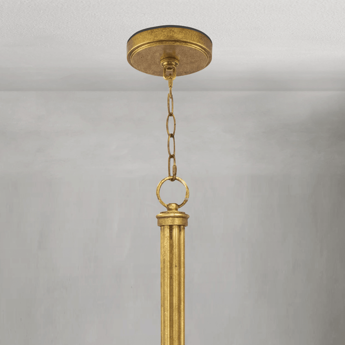 Fontara Rattan Reed Chandelier(Antique Gold Leaf)