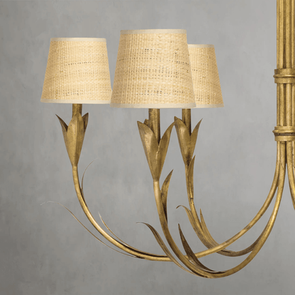 Fontara Rattan Reed Chandelier(Antique Gold Leaf)