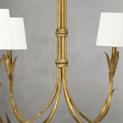 Fontara White Reed Chandelier(Antique Gold Leaf )