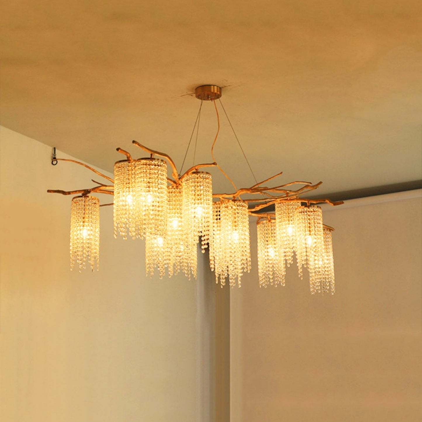 Forest Dawn Brass Branch Chandelier
