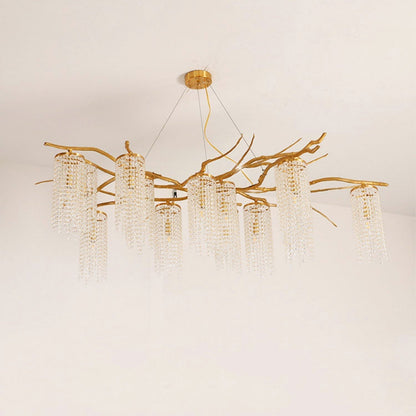 Forest Dawn Brass Branch Chandelier