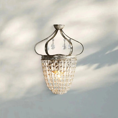 Fotini Iron Wall Sconce in Silver Clay