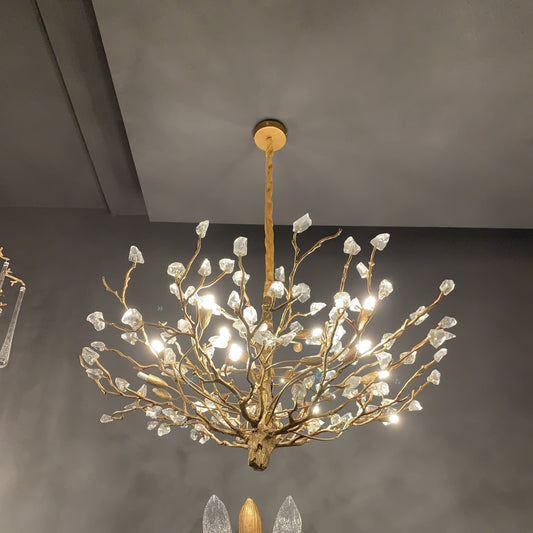 Gemstone Branch Chandelier with Artistic Design for Bedroom or Living Room