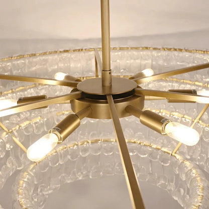Ghiaccio Glass Oval Chandelier 54''65''