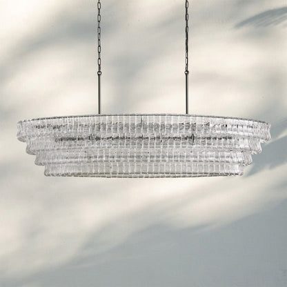 Ghiaccio Glass Oval Chandelier 54''65''