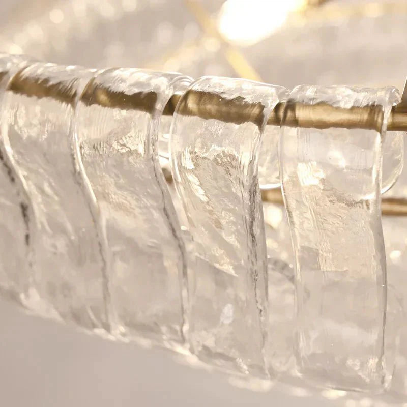 Ghiaccio Glass Oval Chandelier 54''65''