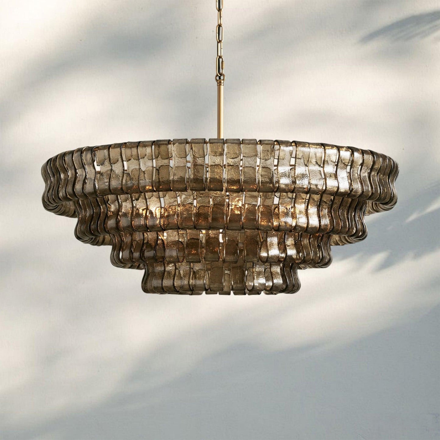Ghiaccio Glass Round Chandelier 24" 36" 48" 60"