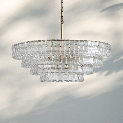Ghiaccio Glass Round Chandelier 24" 36" 48" 60"